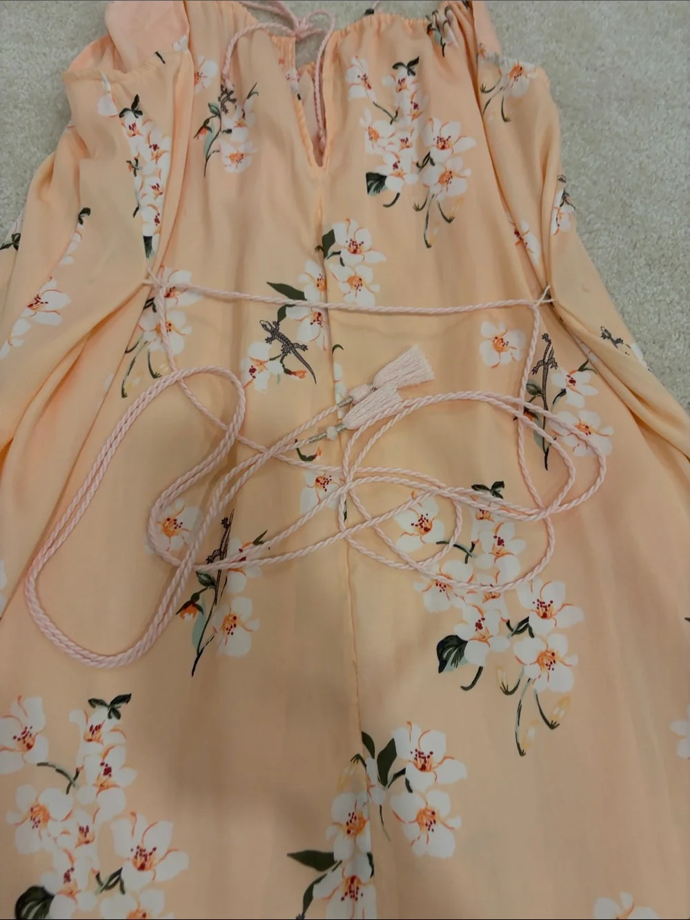 Abercrombie & Fitch Peach Floral Maxi Dress